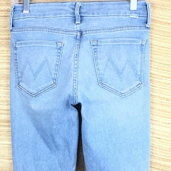MOTHER The Looker Crop High-Rise Jeans in Swimming Pool Sunday Size 26 - Picture 10 of 16